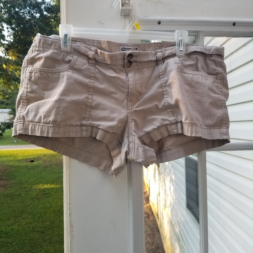 Tan American Eagle shorts